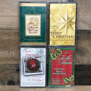Vintage Hallmark Christmas Cassette Tapes Lot Of (4) Holiday Cassette Tapes